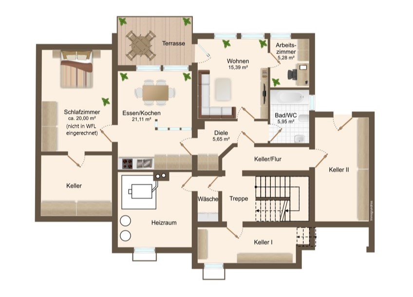 KG/Einliegerwohnung Zweifamilienhaus Marxzell-Schielberg