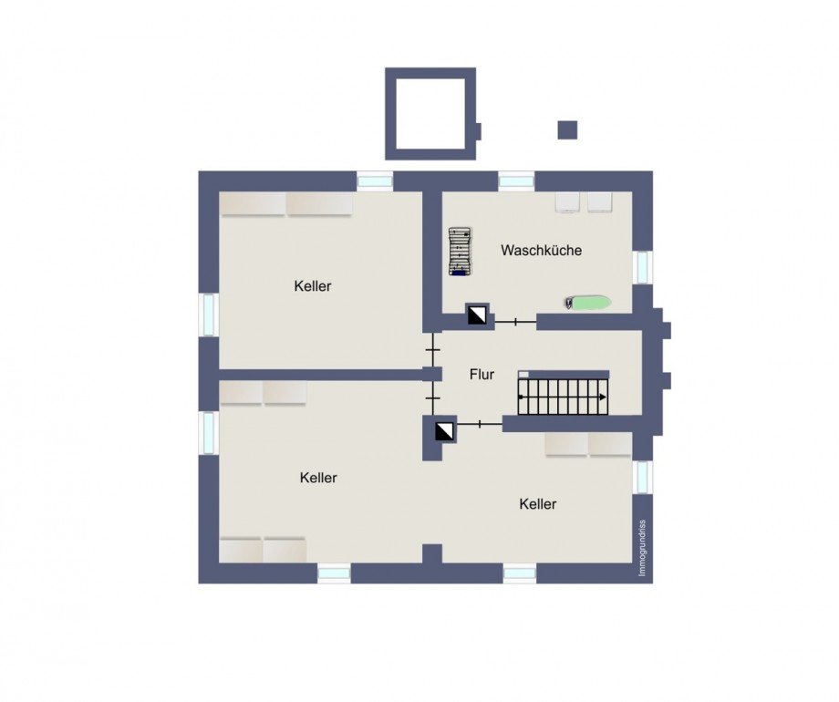 Grundriss UG Zweifamilienhaus Ettlingen
