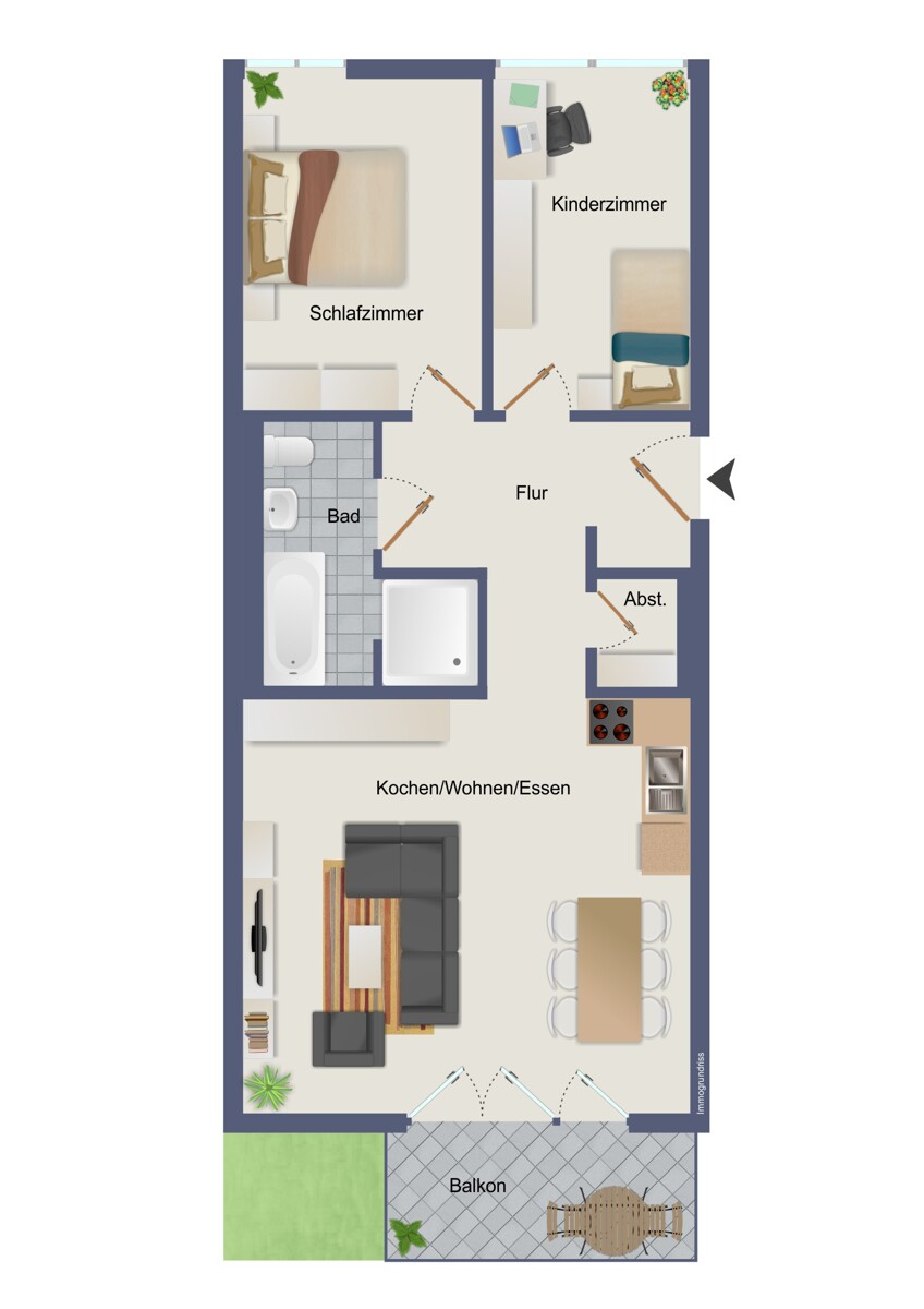 Grundriss Etagenwohnung Karlsruhe