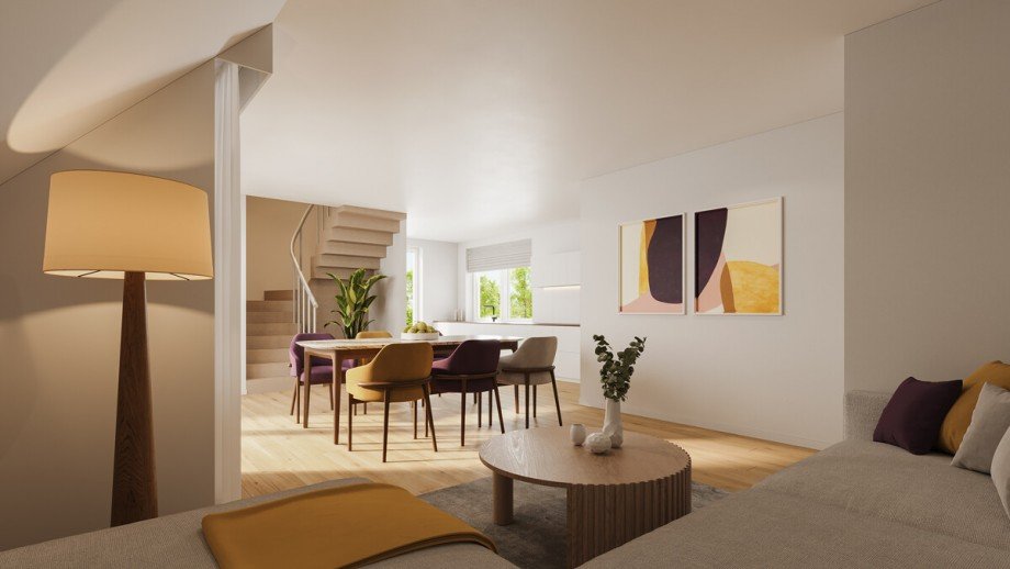KI-Visualisierung Etagenwohnung Stuttgart / Feuerbach