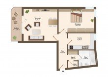 Grundriss 2 Zimmer Eigentumswohnung in begehrter Lage von Heidelberg
