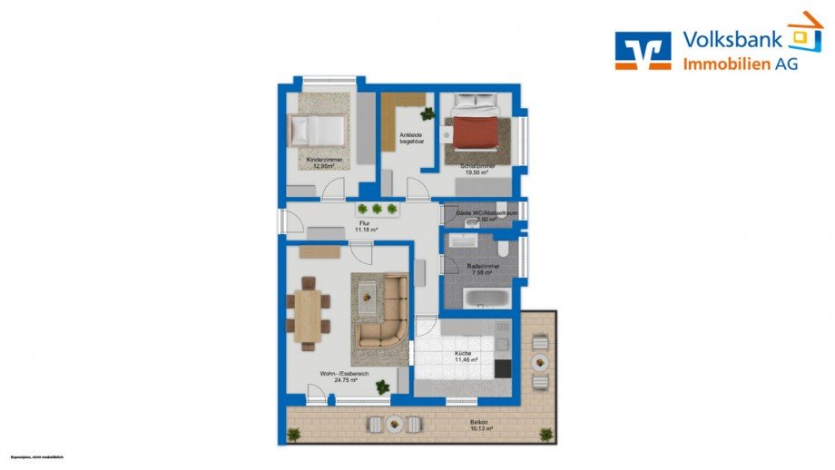 Grundriss Erdgeschosswohnung Bad Herrenalb