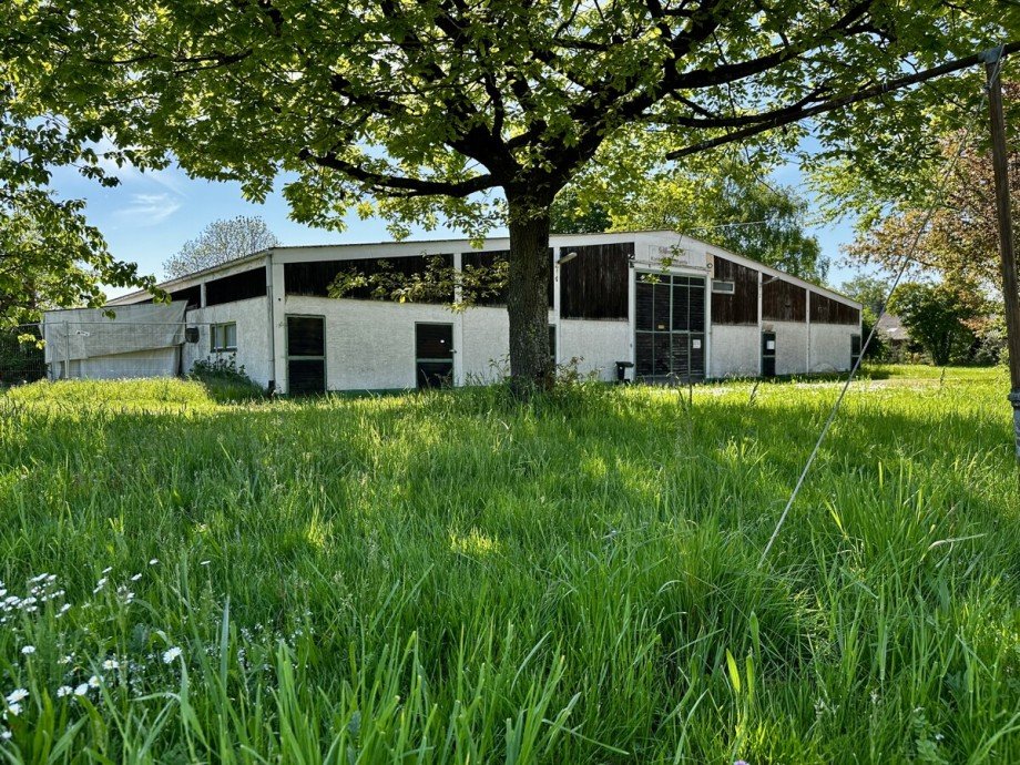 Ansicht auf die Halle Haus Ettlingen