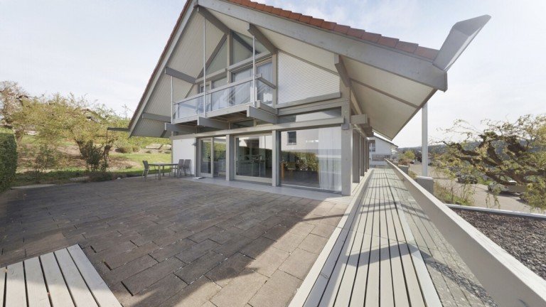 Terrasse K�nigsbach-Stein - K�nigsbach-Stein Einfamilienhaus Au�ergew�hnliches Einfamilienhaus mit Einliegerwohnung in sehr begehrter Wohnlage