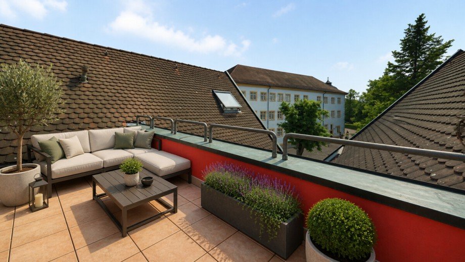 Dachterrasse (KI-Visualisierung) Maisonettewohnung Ettlingen