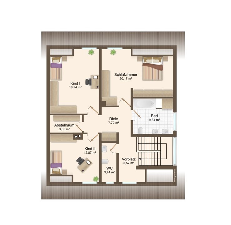 Dachgescho� Zweifamilienhaus Marxzell-Schielberg