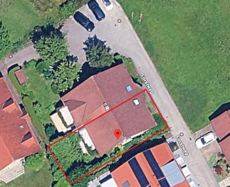 Luftaufnahme Doppelhaush�lfte Ettlingen / Spessart