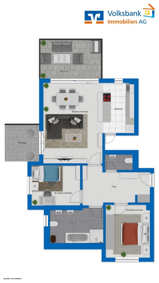 Grundriss Erdgeschosswohnung Weissach