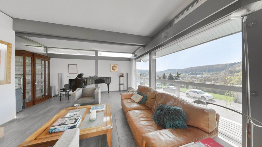 Wohnzimmer Einfamilienhaus K�nigsbach-Stein