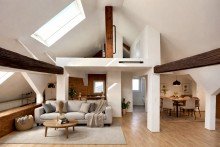 Dachgeschoss m�bliert Riesige und lichtdurchflutete Maisonettewohnung mit Garten
