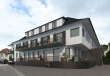 Frontansicht Lichtdurchflutete 2-Zimmer-Wohnung mit Galerie