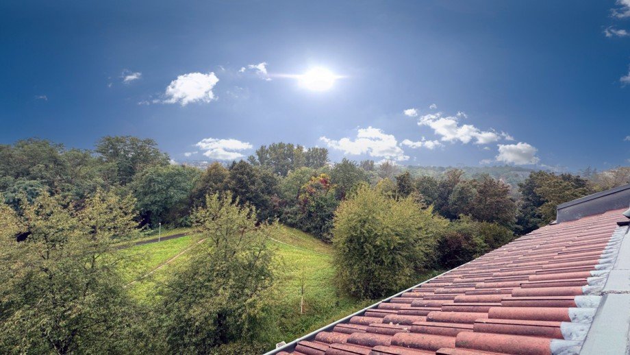 Blick ins Gr�ne Dachgeschosswohnung Karlsruhe