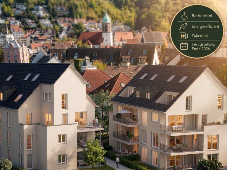 KI-Visualisierung Stuttgart / Feuerbach Etagenwohnung 3,5-Zi.-Neubau im Erdgeschoss mit Terrasse & Garten | Stuttgart-Feuerbach