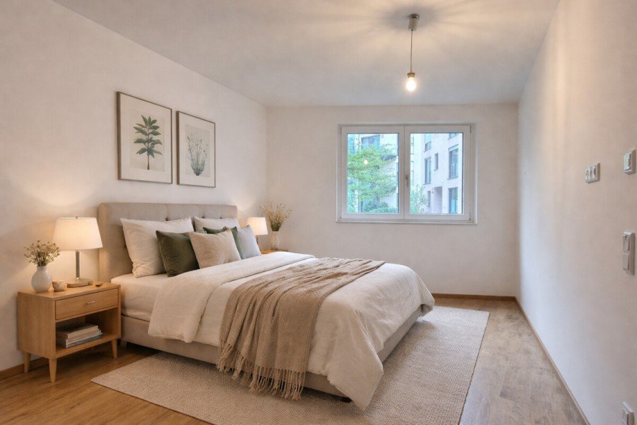 Schlafen (KI-Visualisierung) Erdgeschosswohnung Ettlingen