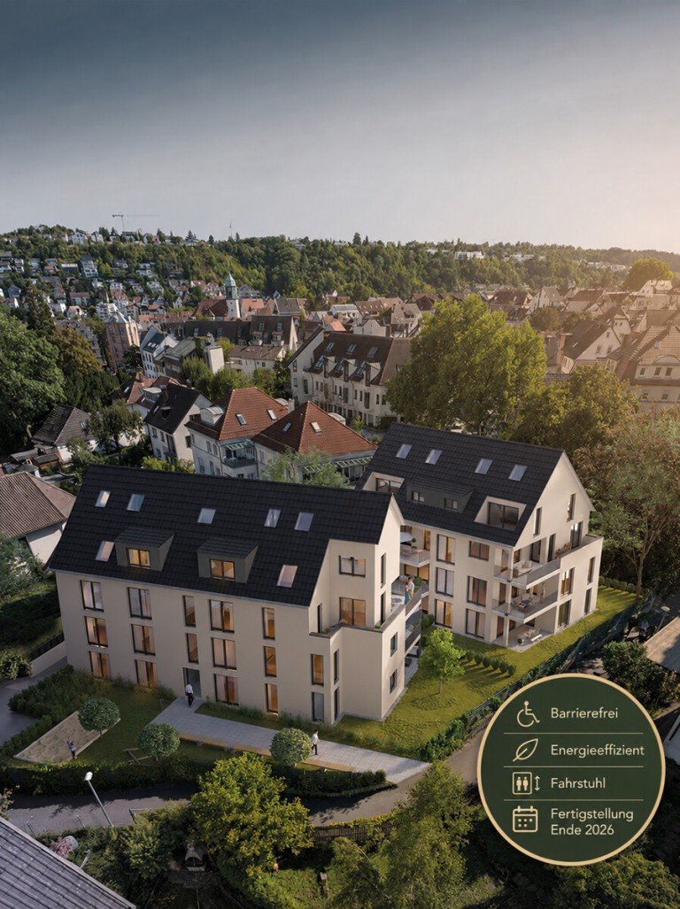 KI-Visualisierung Stuttgart / Feuerbach Maisonettewohnung 5,5-Zi.-Maisonette mit Loggia & Aufzug | Neubau A+ | Besichtigung Sa. 11-13 Uhr