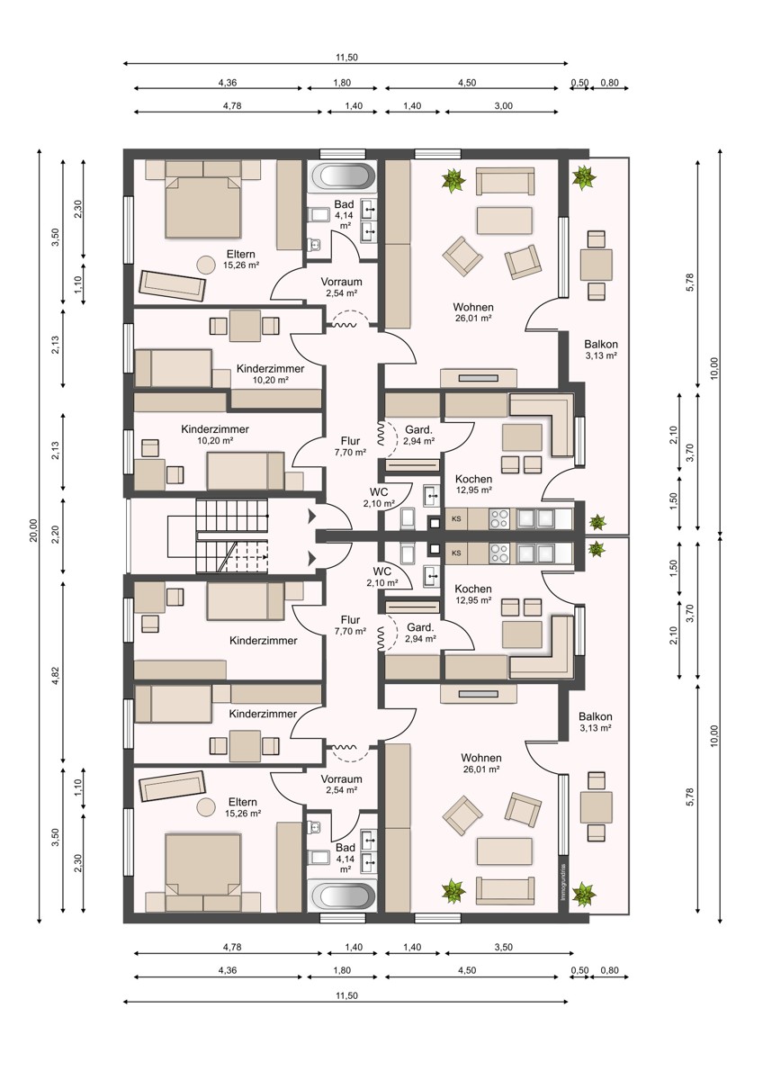 1.OG Mehrfamilienhaus Ettlingen-Bruchhausen