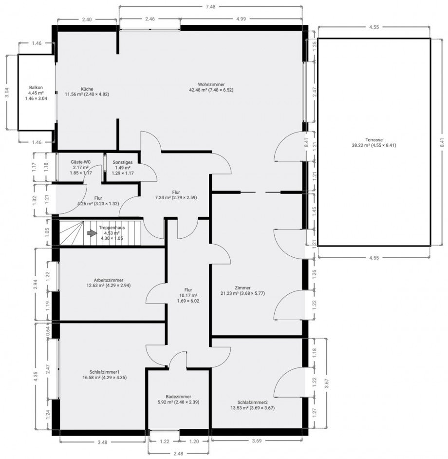 Erdgeschoss Einfamilienhaus Karlsruhe / Bergwald