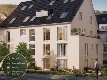 KI-Visualisierung energieeffizient investieren: 3,5-Zi.-Neubau mit Balkon in Feuerbach