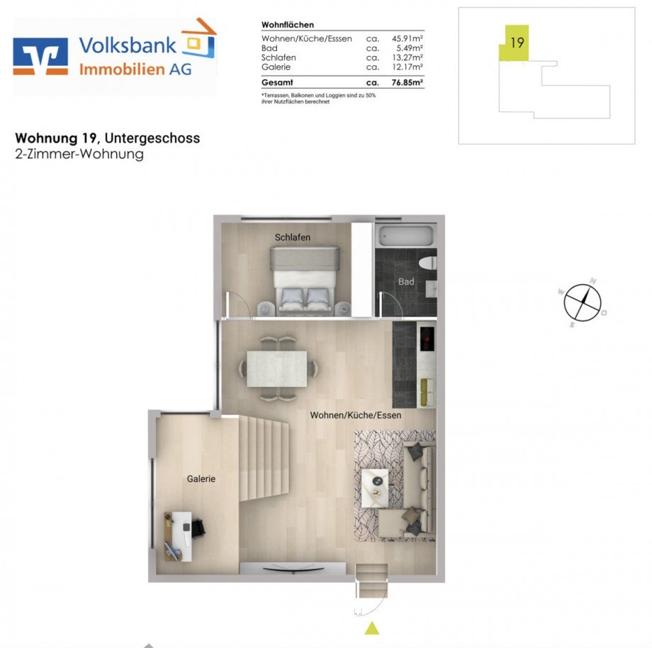Grundriss Souterrainwohnung Keltern / Ellmendingen