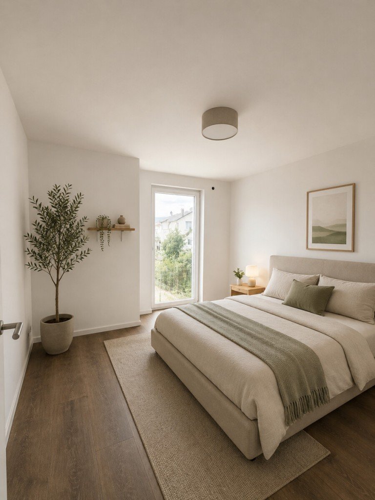 KI-Visualisierung G�stezimmer Kieselbronn - Kieselbronn Dachgeschosswohnung Neubau Erstbezug ! Dachgeschosswohnung mit gro�z�gigem Wohnbereich und Balkon