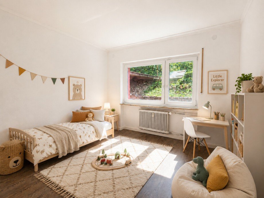 KI-Visualisierung Kinderzimmer Erdgeschosswohnung Bad Herrenalb