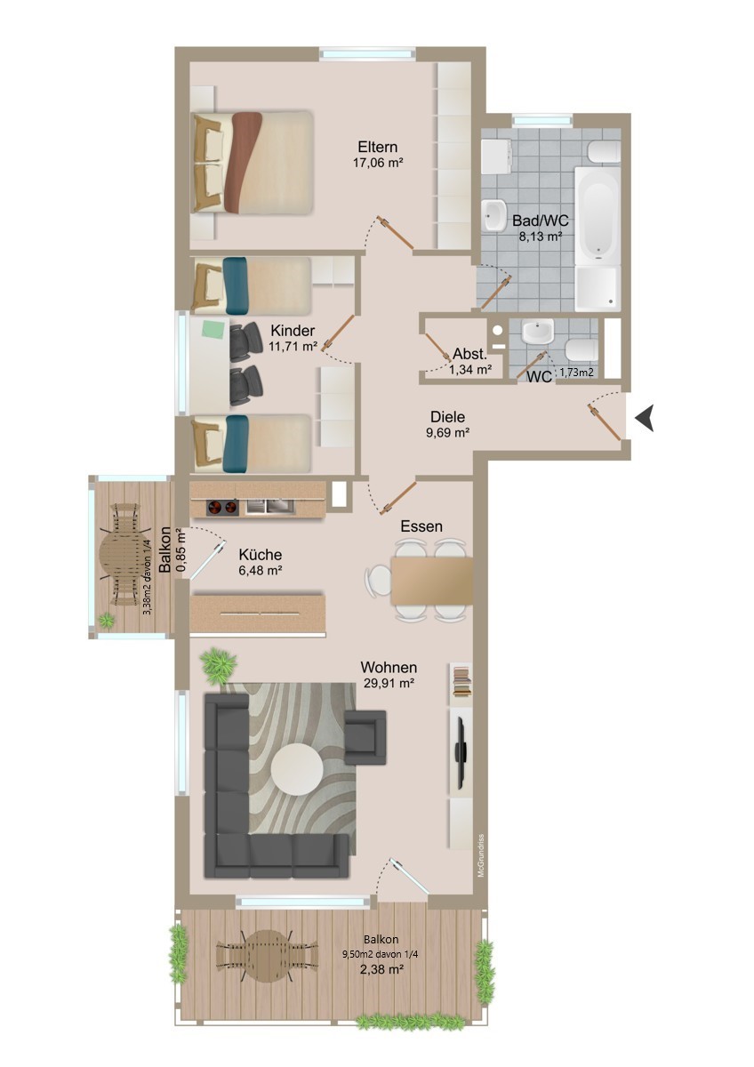  Erdgeschosswohnung Karlsbad