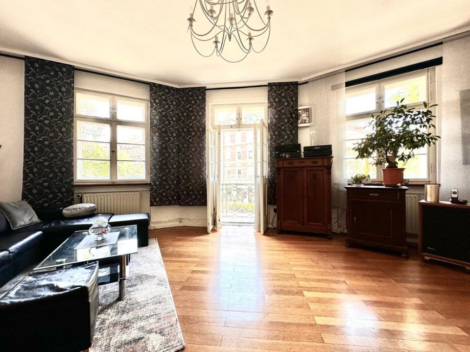 Wohnzimmer Etagenwohnung Karlsruhe