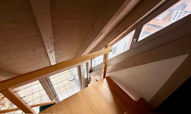 Haus 1, Blick von G�stezimmer auf Terasse Mehrfamilienhaus Ettlingen