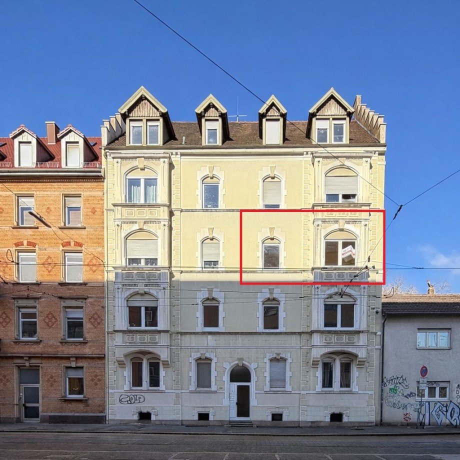 Hausansicht (KI Visualisierung) Etagenwohnung Karlsruhe