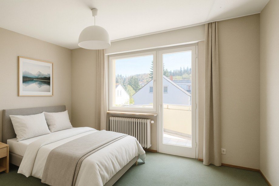 Visualisierung Schlafzimmer Etagenwohnung Ettlingen