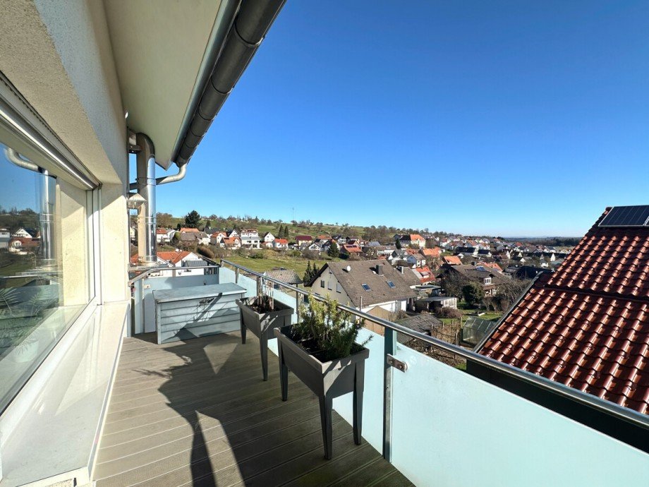 Zweiter Balkon mit Zugang vom Wohnbereich Etagenwohnung Malsch