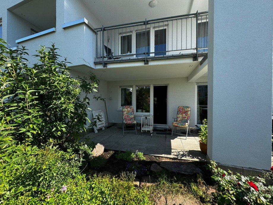 Ansicht Terrasse Etagenwohnung Ettlingen