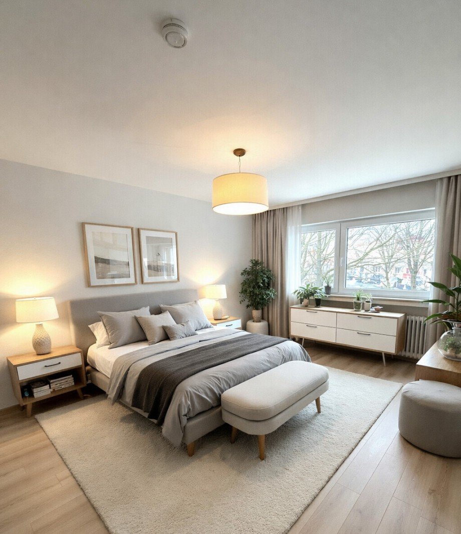 Visualisierung Schlafzimmer Etagenwohnung Ettlingen