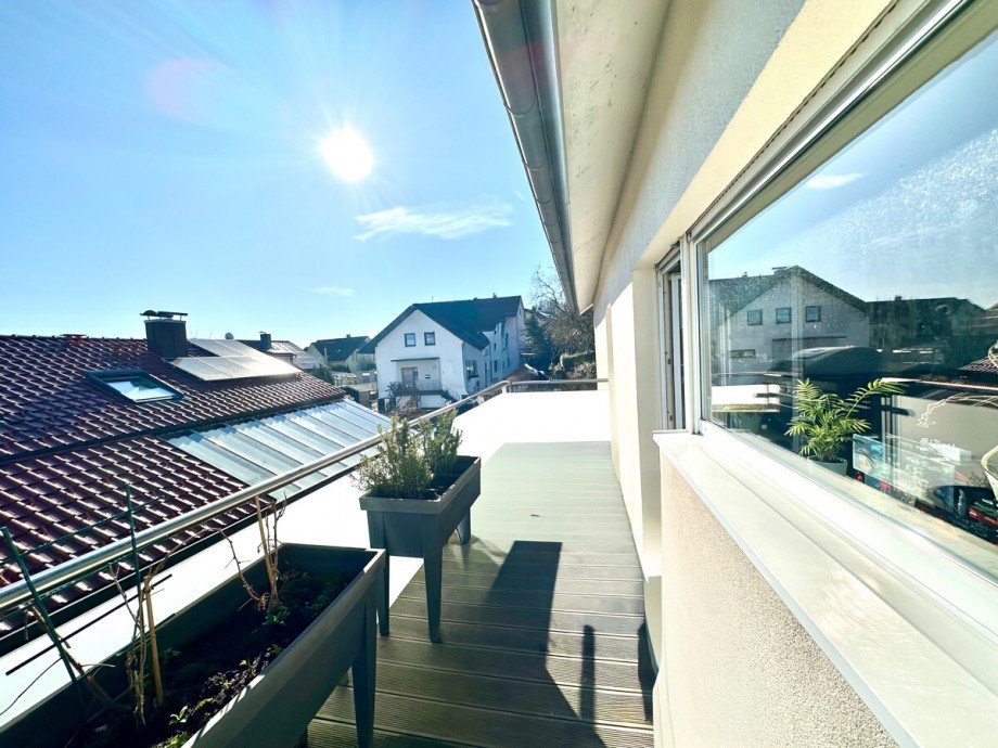 Zweiter Balkon mit Zugang vom Wohnbereich Etagenwohnung Malsch