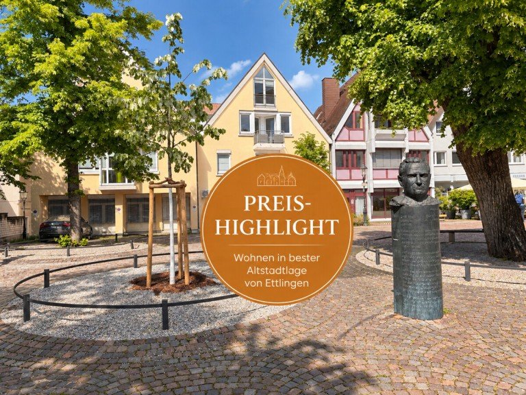 KI generiert Ettlingen - Ettlingen Maisonettewohnung Traumwohnung mit Dachterrasse in der Ettlinger Innenstadt