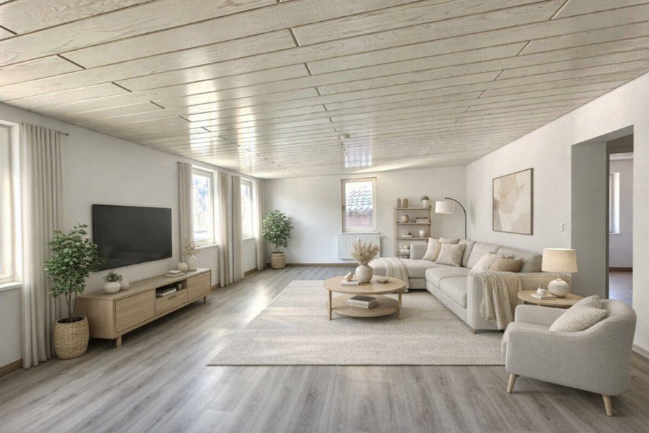 Wohnzimmer m�bliert Maisonettewohnung H�fen an der Enz