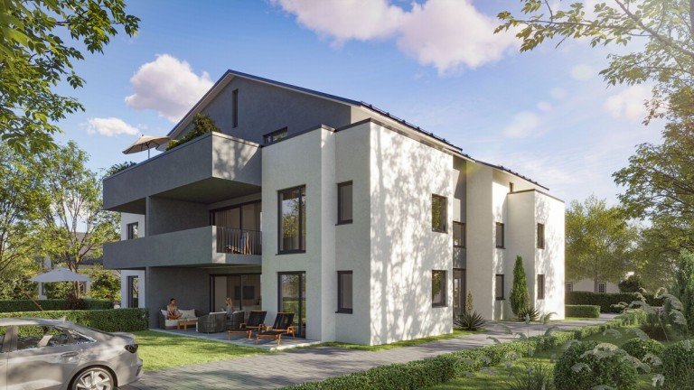 KI-Visualisierung Pforzheim - Buckenberg Wohngrundst�ck Attraktives Baugrundst�ck mit Baugenehmigung f�r zwei Mehrfamilienh�user mit Tiefgarage