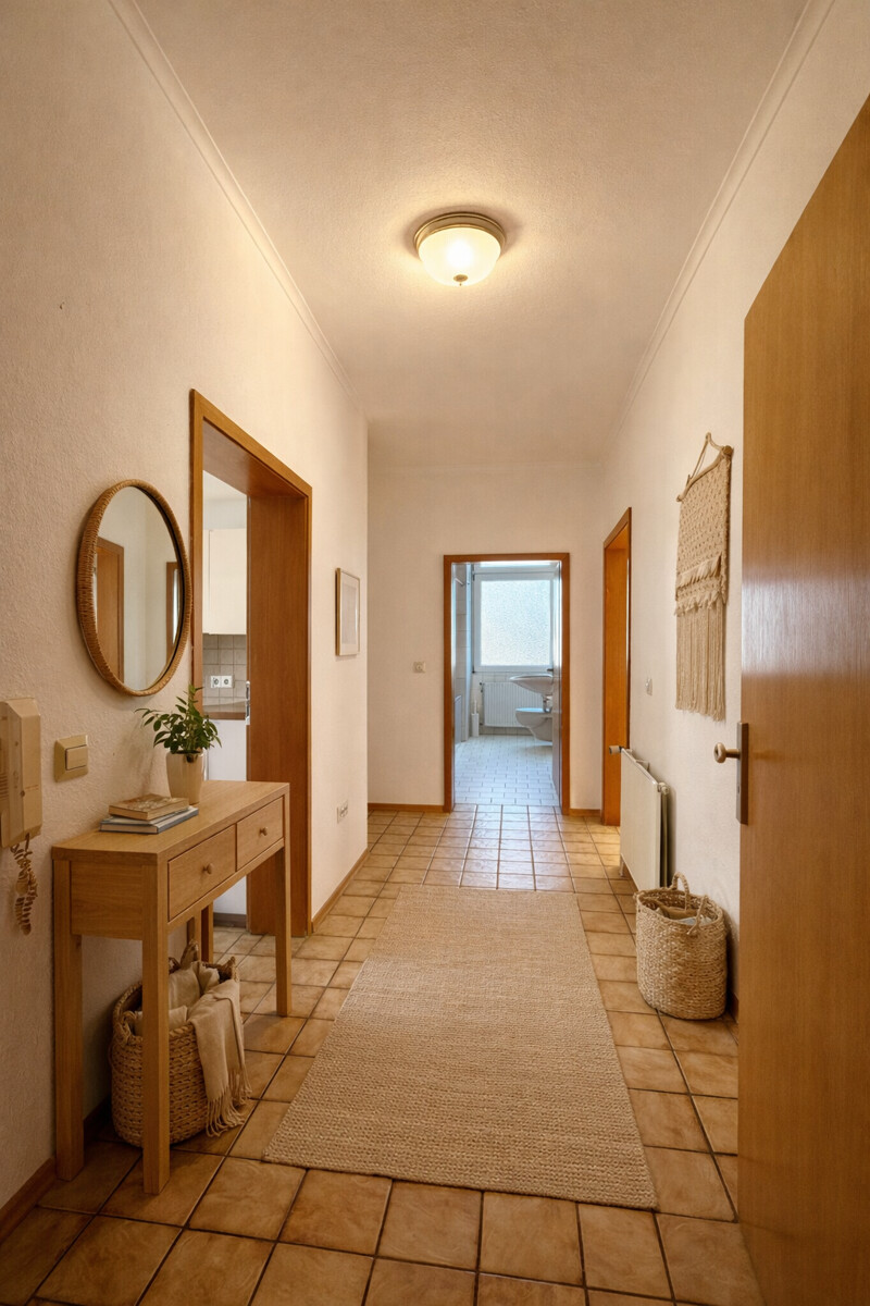 Eingangsbereich m�bliert Etagenwohnung Karlsruhe