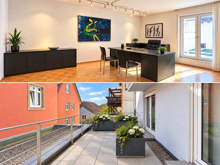 (KI bearbeitet) Gewerbeeinheit 1.OG Wohn- / Gesch�ftshaus Ettlingen