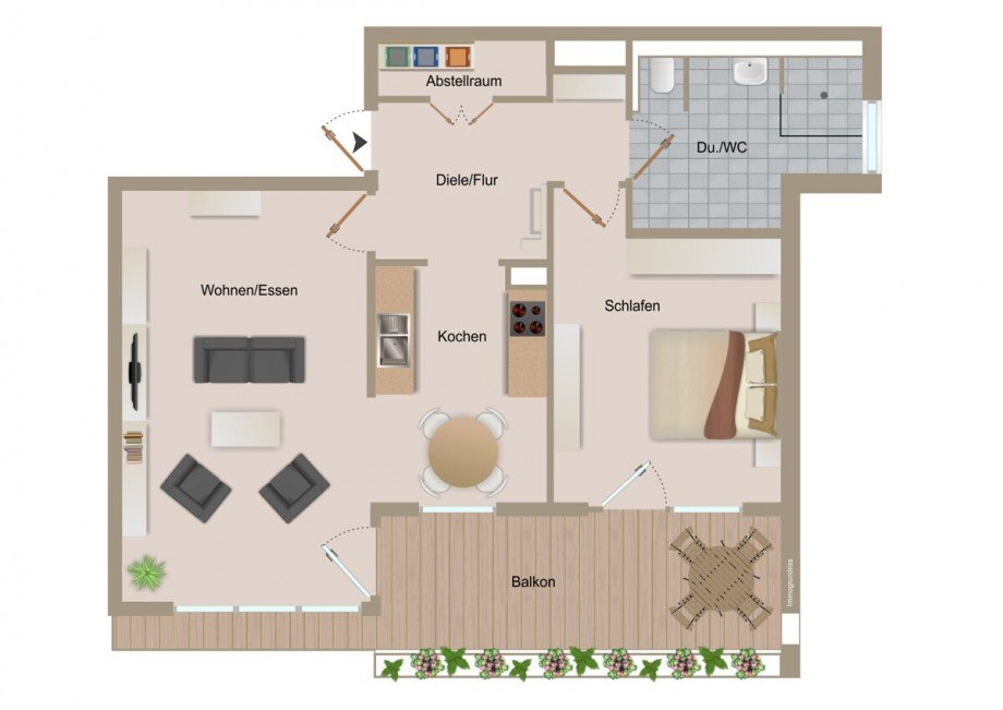 Grundriss Etagenwohnung Karlsruhe