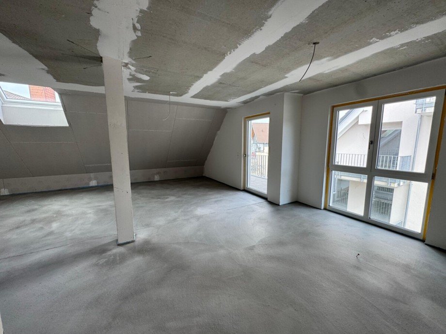Wohnzimmer Dachgeschosswohnung Karlsruhe