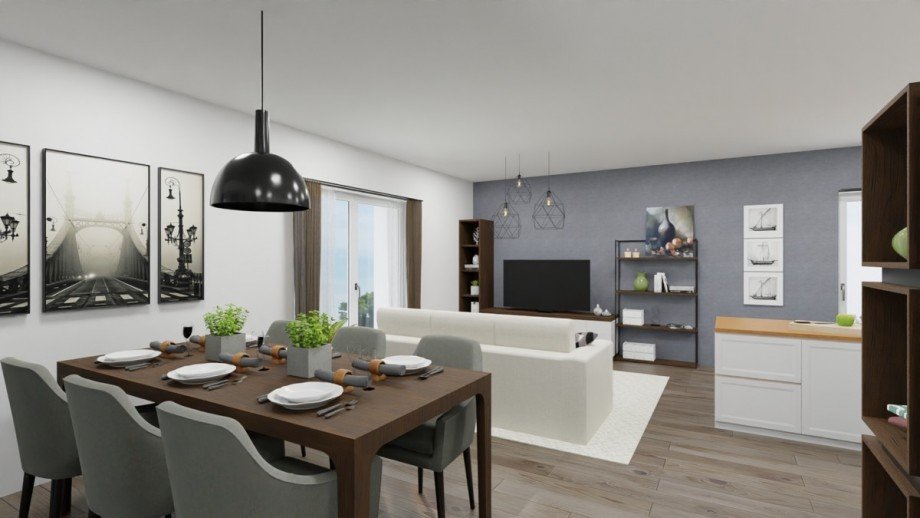 Wohn- Esszimmer Dachgeschosswohnung Waldbronn