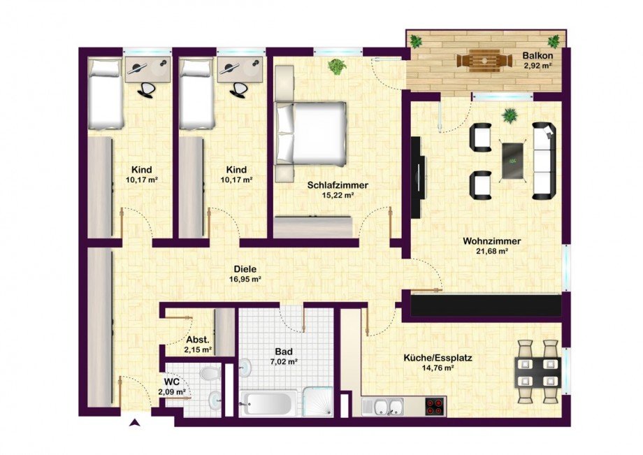 Grundriss Etagenwohnung Bad Herrenalb